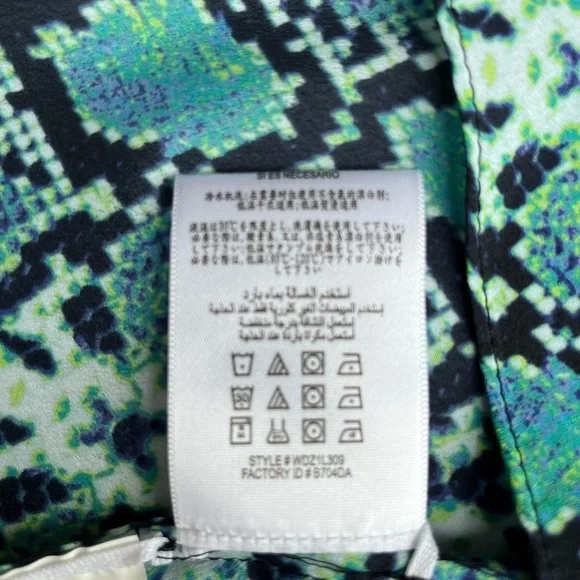 BCBG Max Azria Snake Print Asymmetrical Cami Top | Size L - Picture 5 of 6